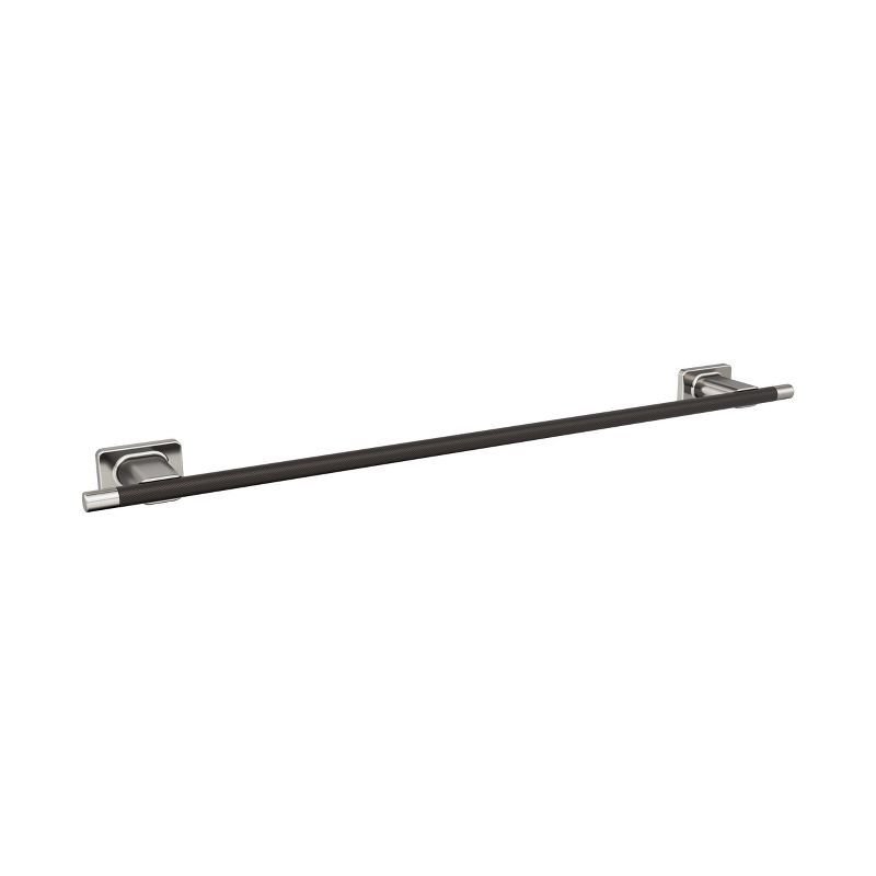 24 inch Brushed Nickel and Oil-Rubbed Bronze Wall Mounted Towel Bar