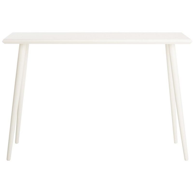 Transitional 47'' White Pine Wood Sleek Console Table