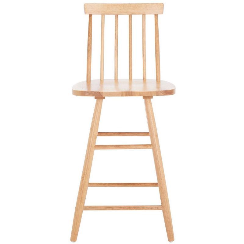 Natural Wood Swivel Windsor Counter Stool