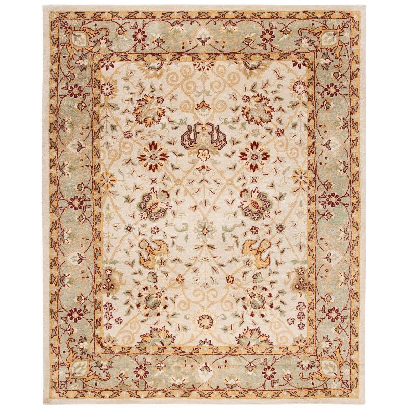 Ivory Tufted Handmade Wool Persian Area Rug