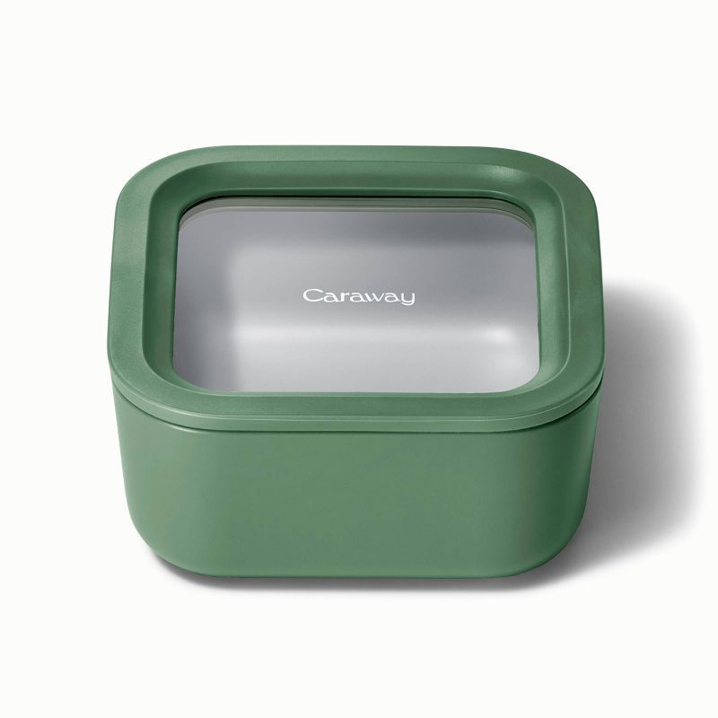 Sage Green Glass Meal Prep Container with Lid