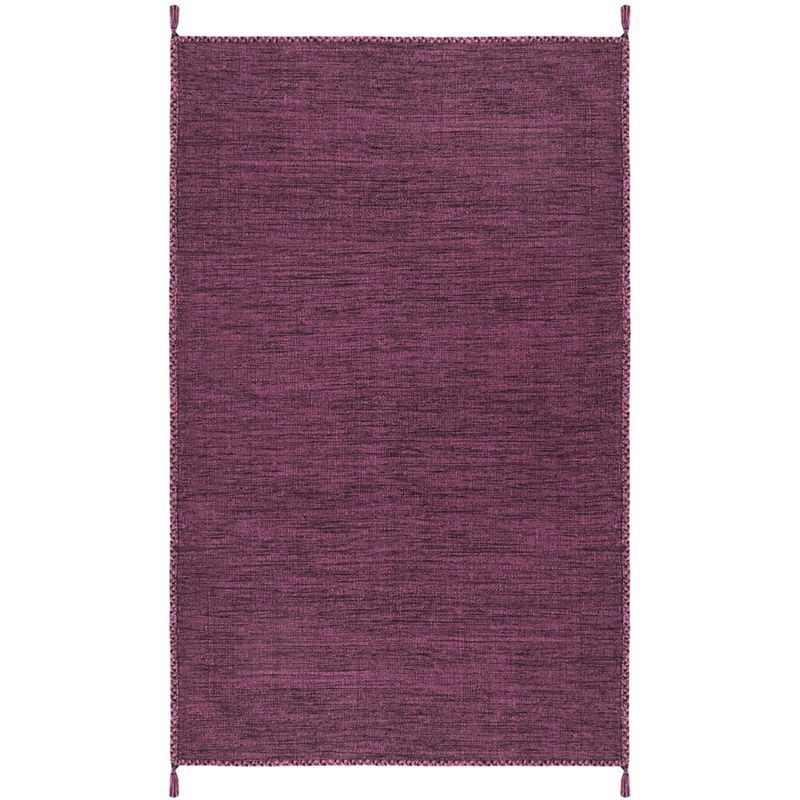 Montauk Purple and Black Handwoven Cotton Area Rug