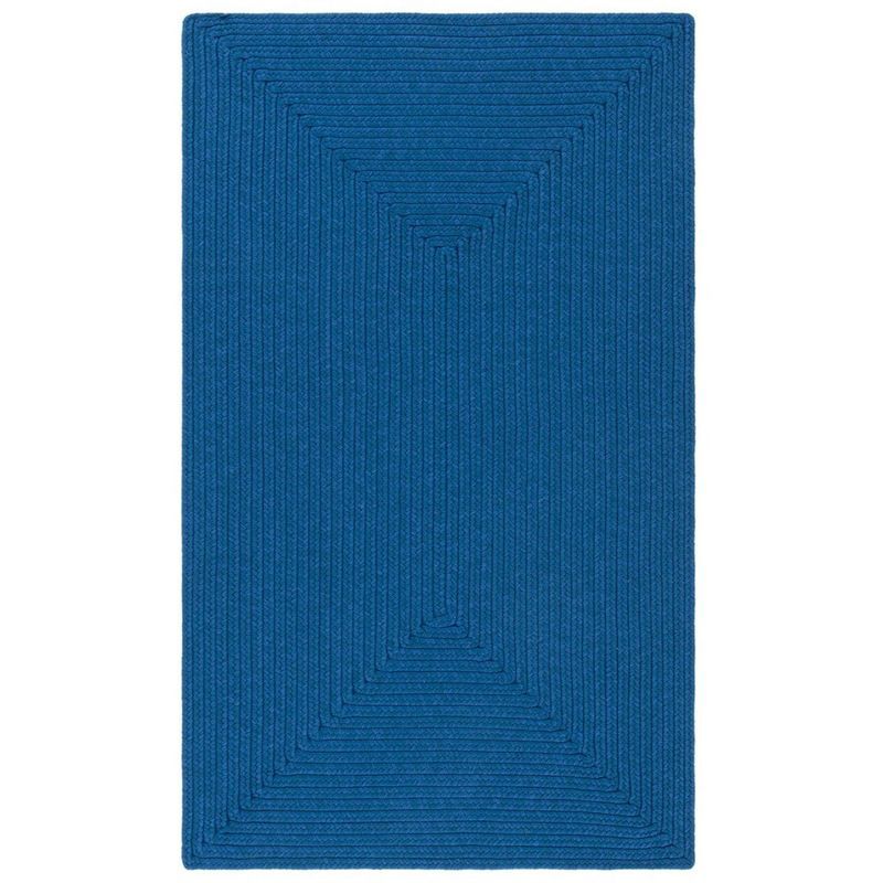 Handmade Blue Braided Synthetic 2' x 3' Accent Rug