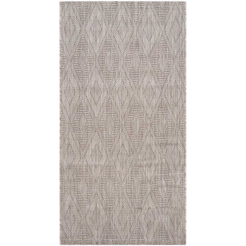 Beige Rectangular Easy-Care Synthetic Area Rug, 31" x 4"