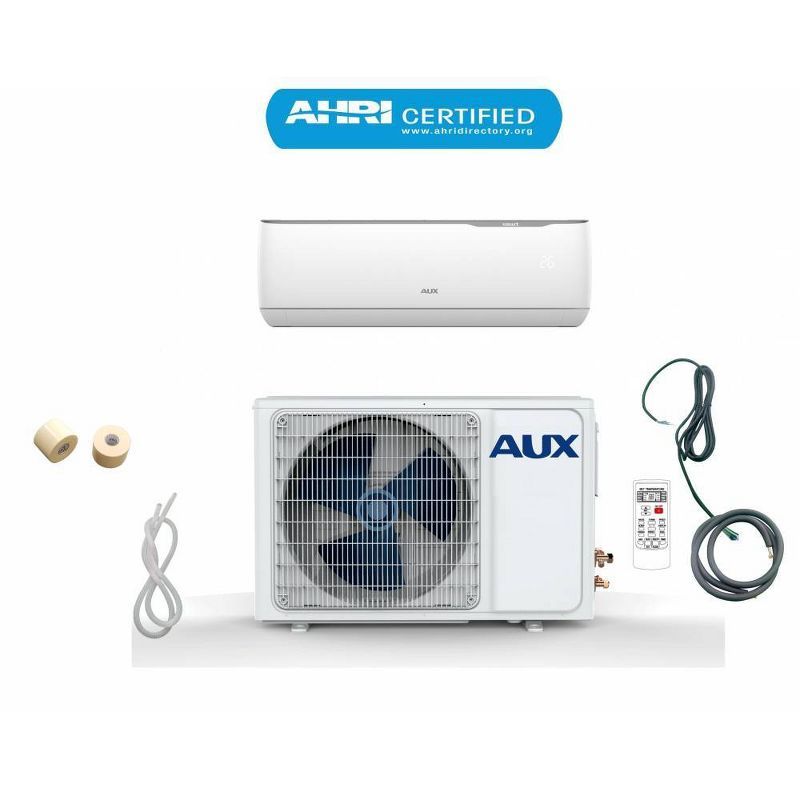 AUX 12000 BTU White Wall Mount Mini Split Air Conditioner with Heat Pump