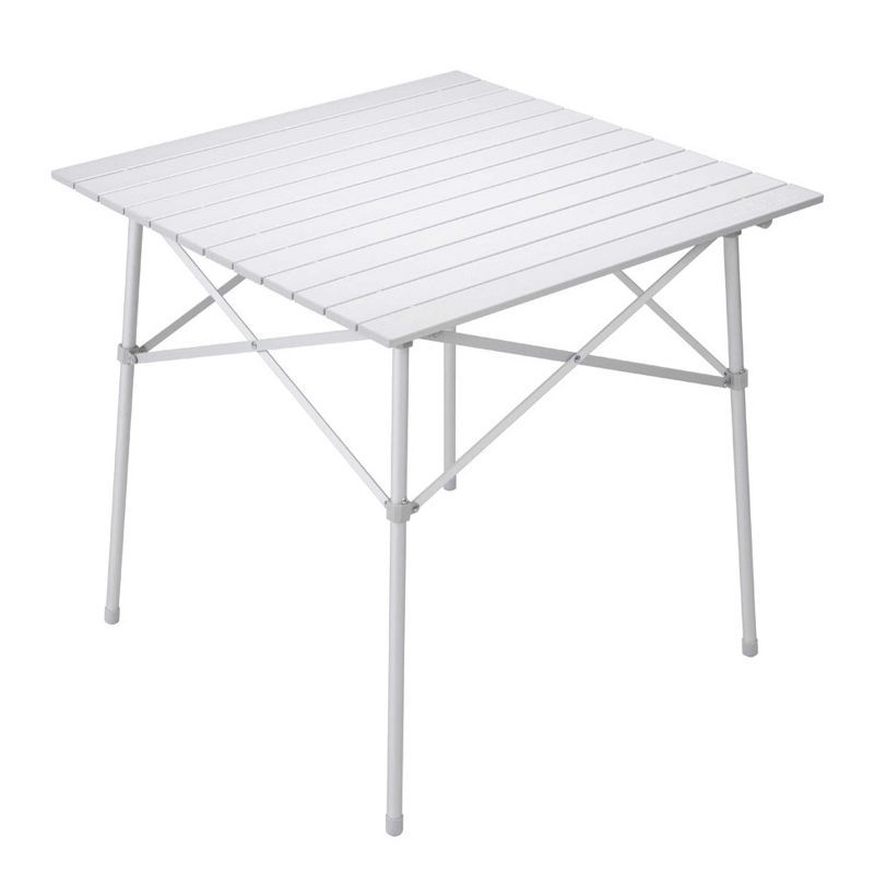 Silver Aluminum Foldable Camp Table - 5" x 8" x 29"