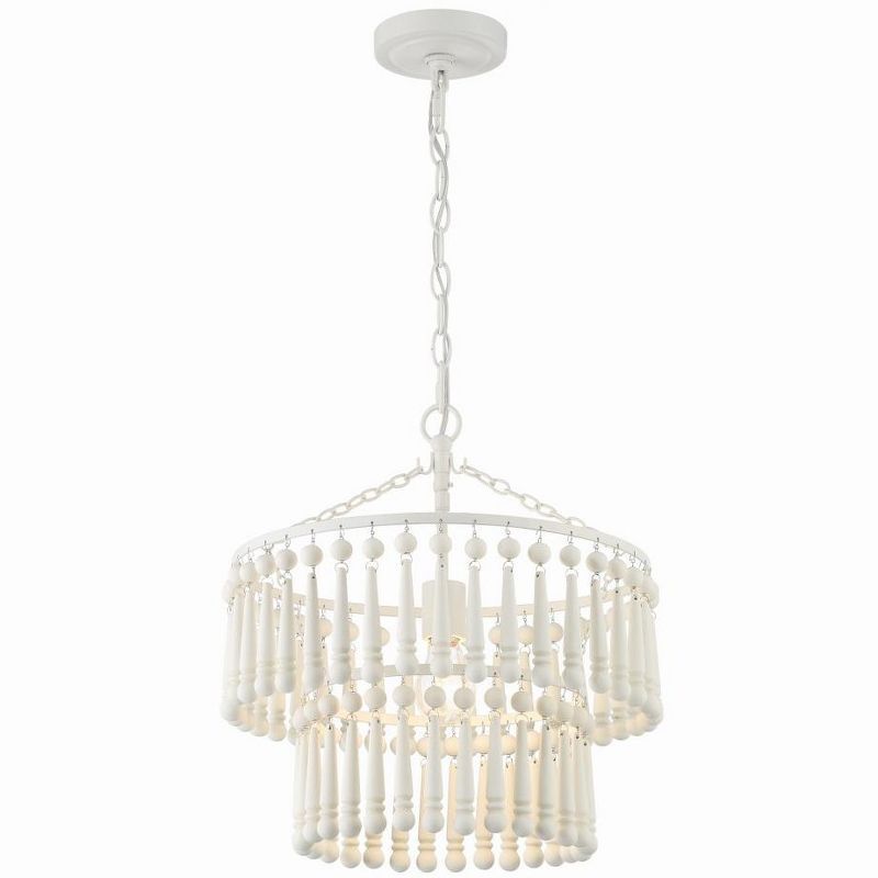 Matte White Beaded 1-Light Indoor Pendant