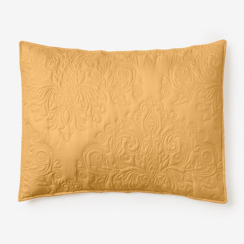 King Yellow Quilted Polyester Sham