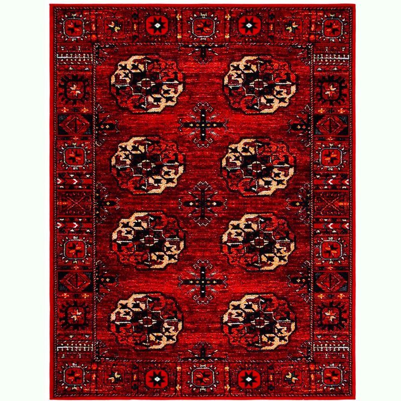 Antique Patina Red Multi Hand-Knotted Round Area Rug