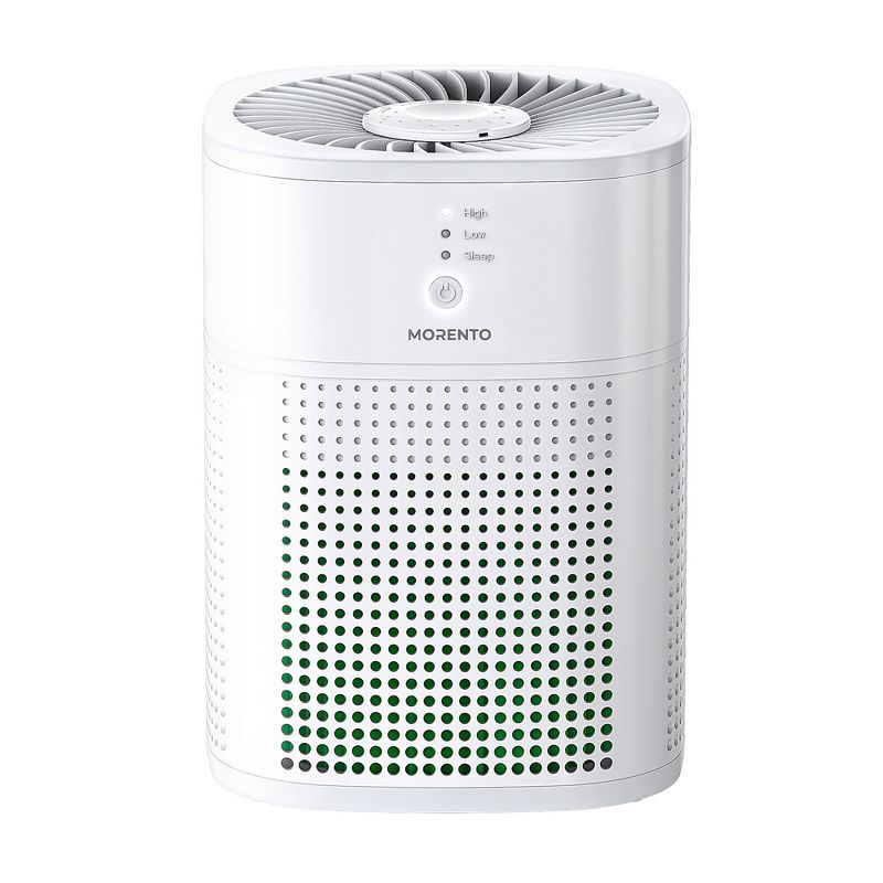 White Compact HEPA Air Purifier with Sleep Mode