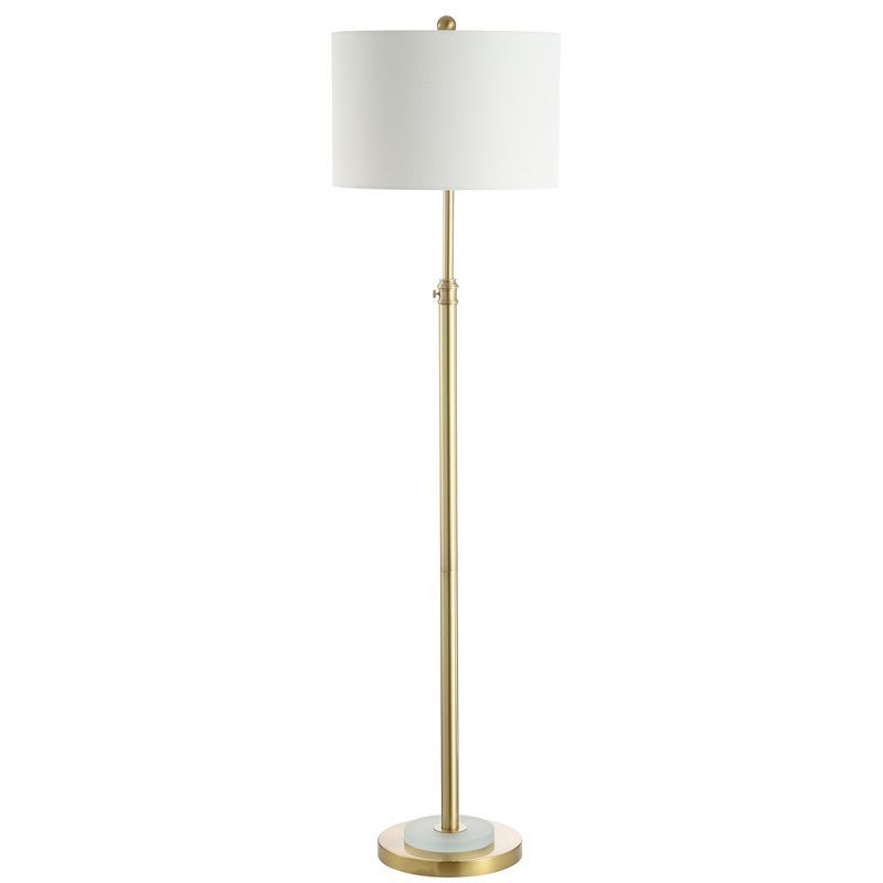 Pierson 64.5" Brass Gold and Frost White Iron Floor Lamp