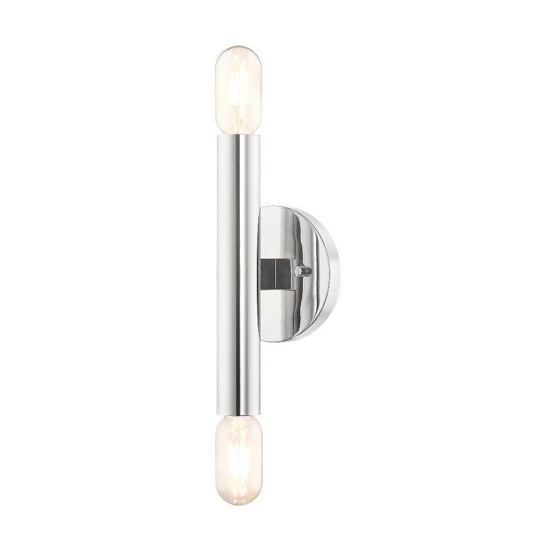 Copenhagen Dual-Light Polished Chrome Industrial Sconce