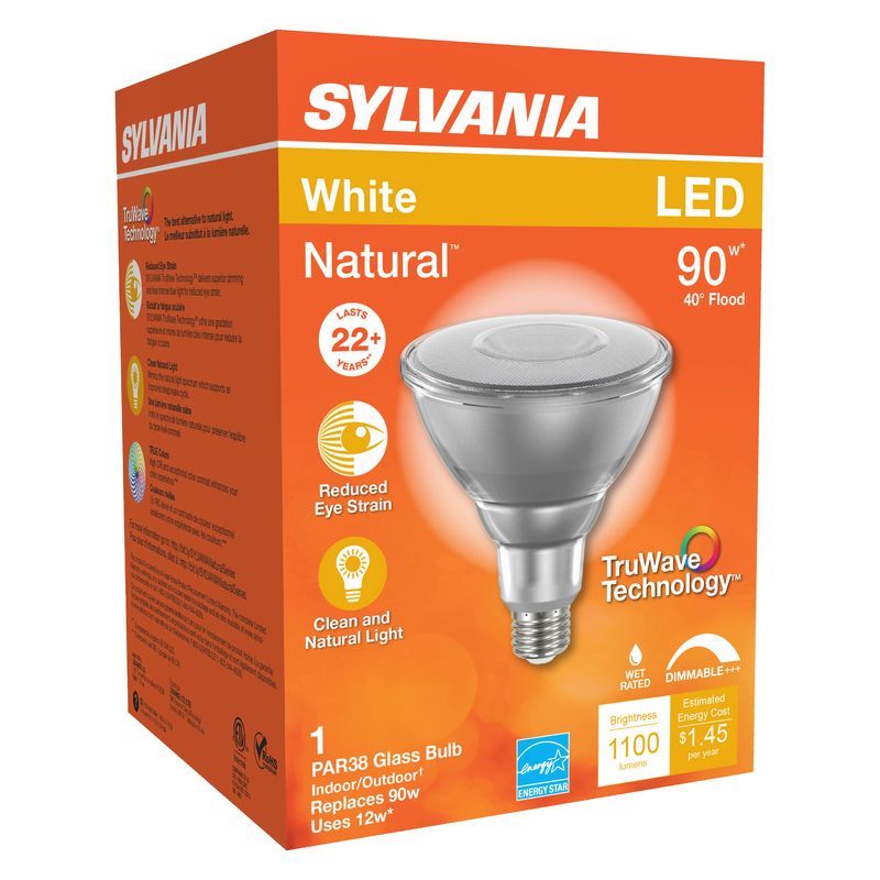 Sylvania Natural PAR38 E26 Dimmable LED Floodlight Bulb