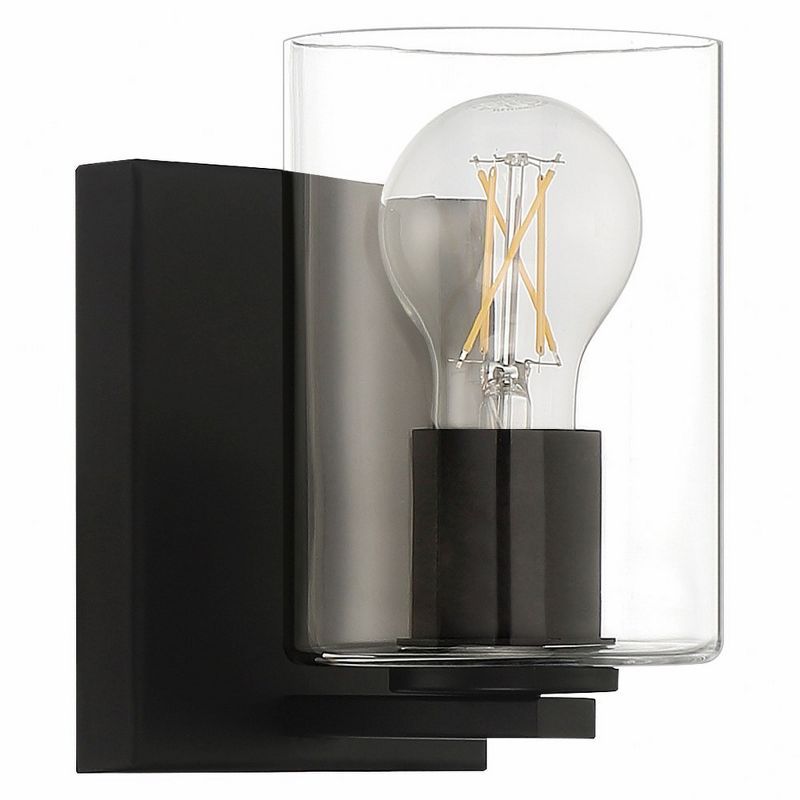 Oslo Matte Black Cylinder LED Vanity Wall Sconce