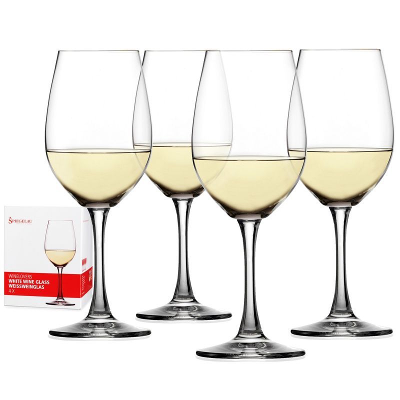 Spiegelau 13.4 oz Lead-Free Crystal White Wine Glasses Set of 4