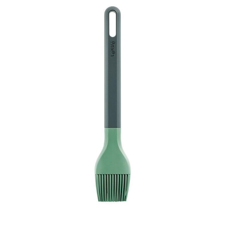 Green Silicone Basting and Pastry Brush with Ergonomic Handle