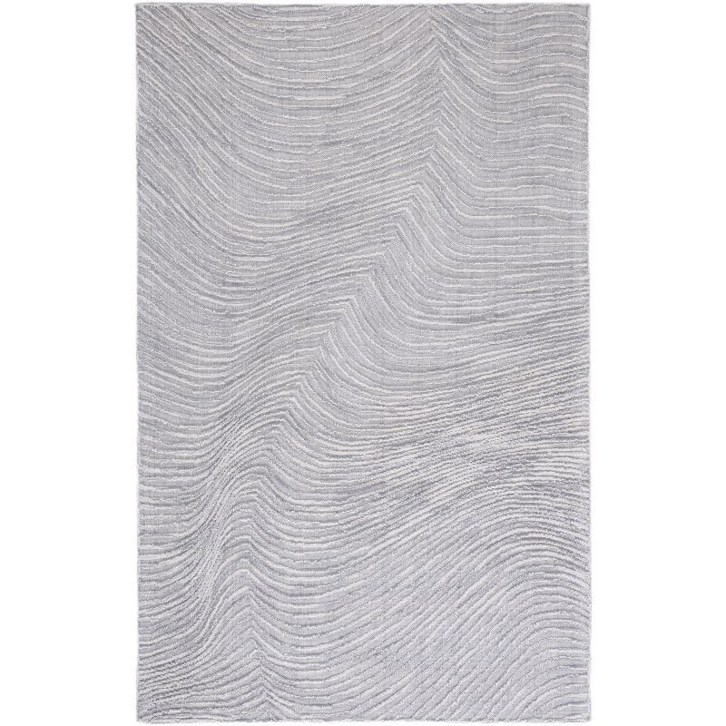 Gray Hand-Tufted Wool 8' x 10' Rectangular Area Rug