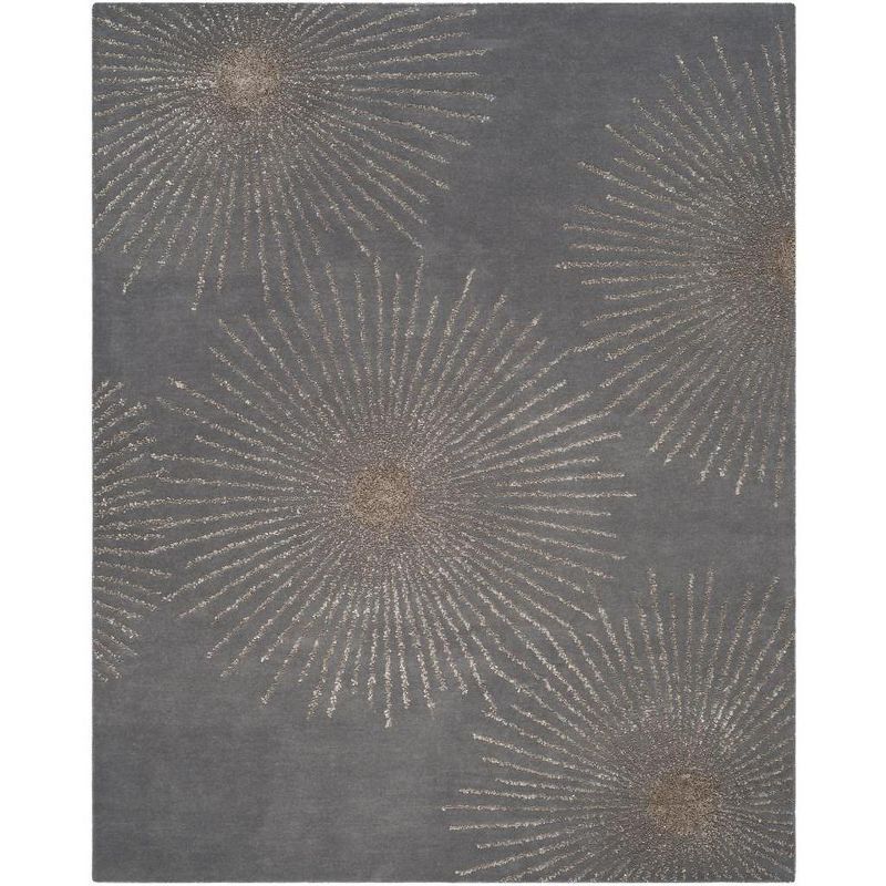 Soho Dark Grey and Silver Hand-Tufted Wool Area Rug