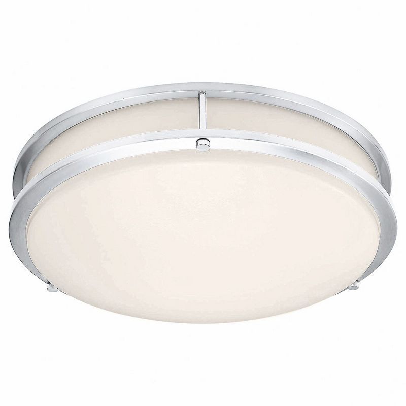 Solero II Modern Chrome LED Flush Mount Ceiling Light