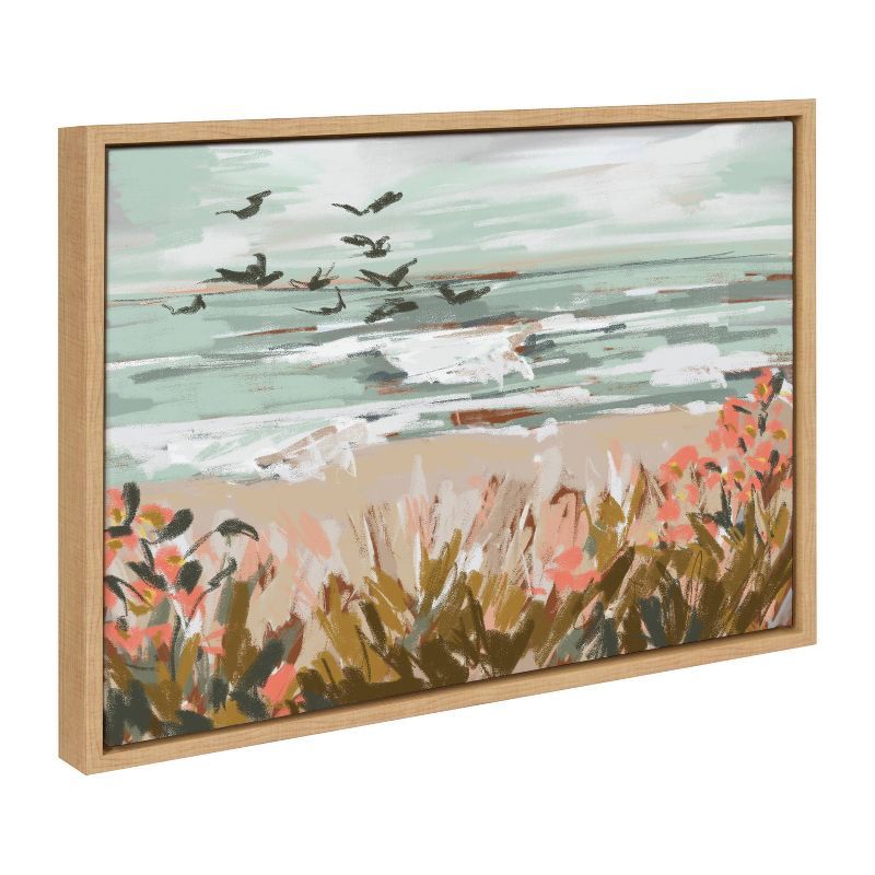 Sylvie 27" x 22" Natural Framed Coastal Canvas Print