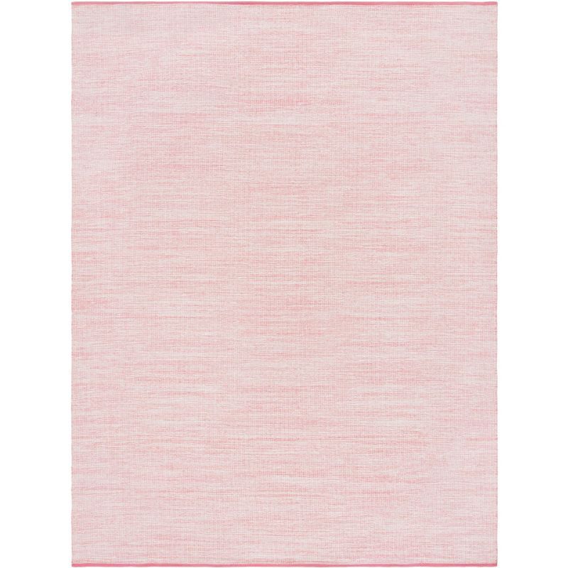 Montauk Pink Handwoven Cotton 8' x 10' Area Rug