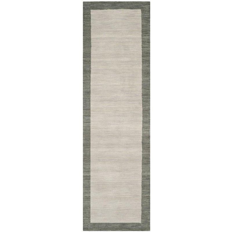 Himalaya Light Grey and Dark Grey Wool Runner Rug