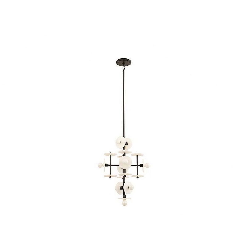 Amani Black Cashmere 9-Light Modern LED Chandelier