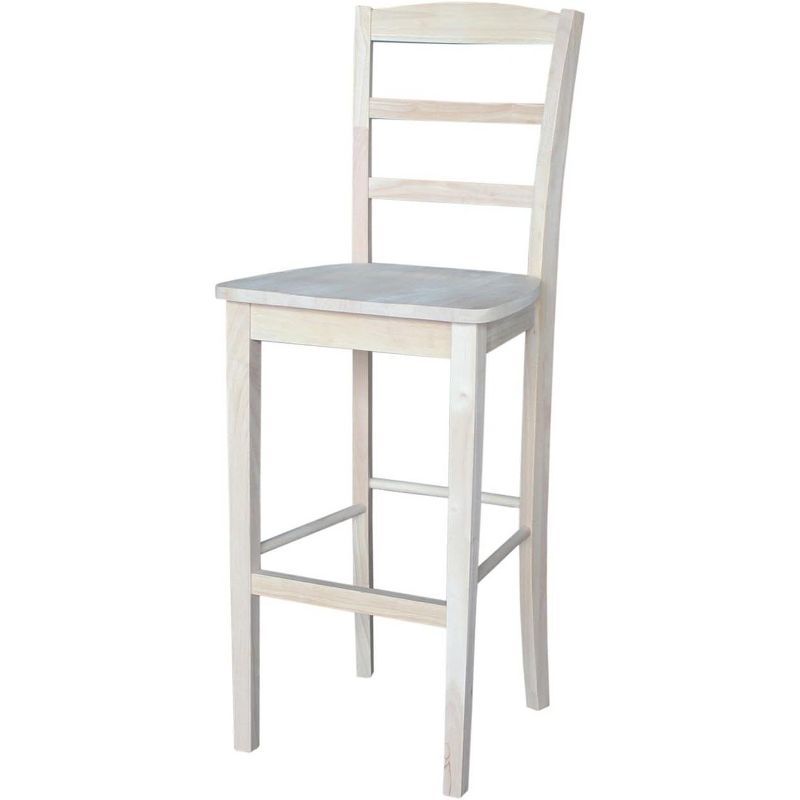 Madrid 30-Inch Unfinished Parawood Bar Stool