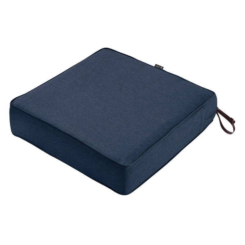 Heather Indigo Blue Water-Resistant Patio Lounge Cushion