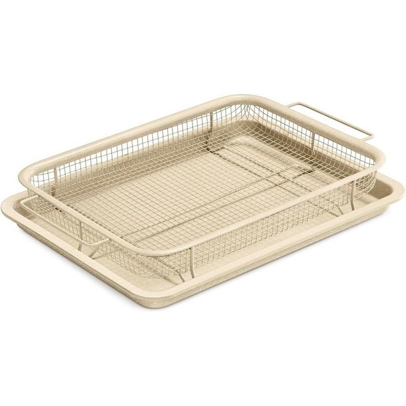 Bakken White Marble Non-Stick Carbon Steel Crisper Tray Set