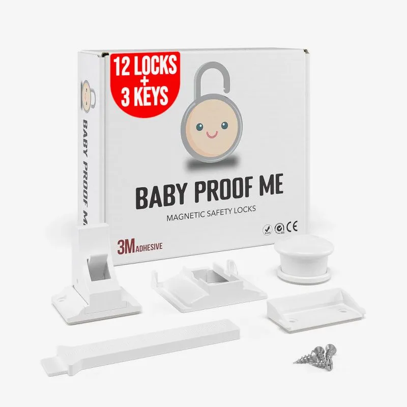 Baby Proof Me Magnetic Safety Lock Kit with 12 Locks and 3 Keys