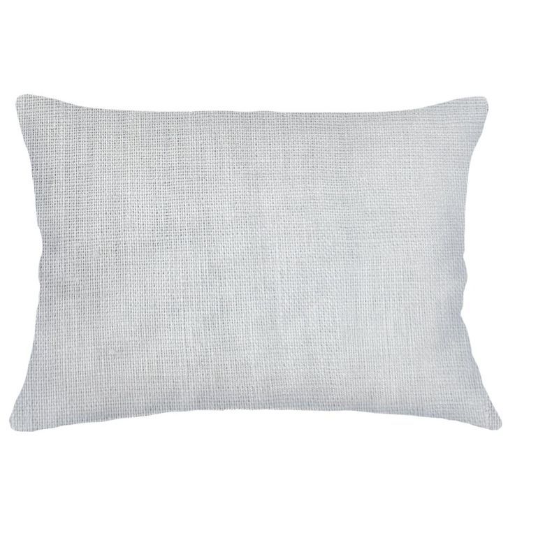 So Soft Light Grey Linen 14x20 Throw Pillow with Down Alternative