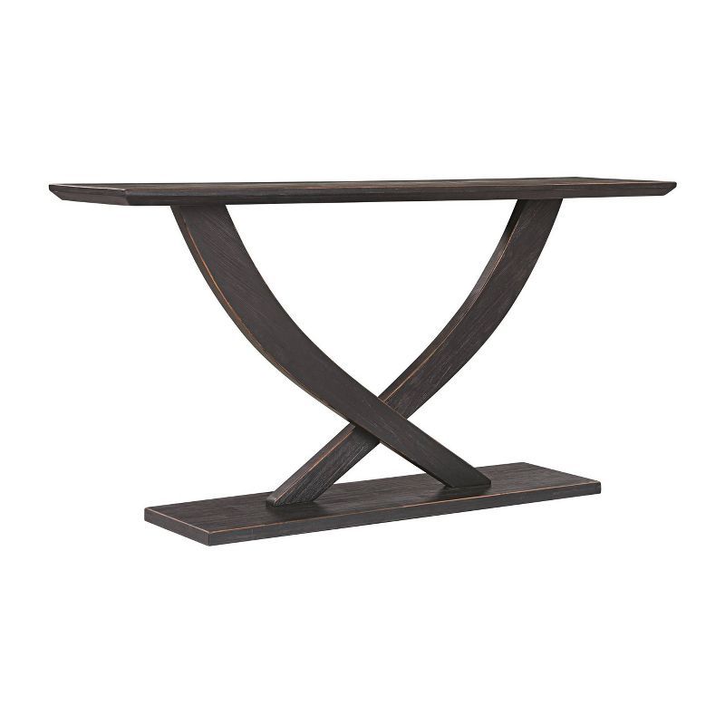 Rasmus Black Charcoal Acacia Wood Console Table