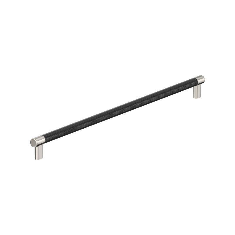 Polished Nickel and Black Bronze Modern Appliance Pull