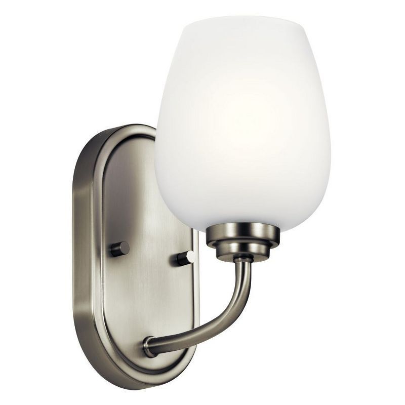 Classic Black 10'' Wall Sconce with White Tapered Shade