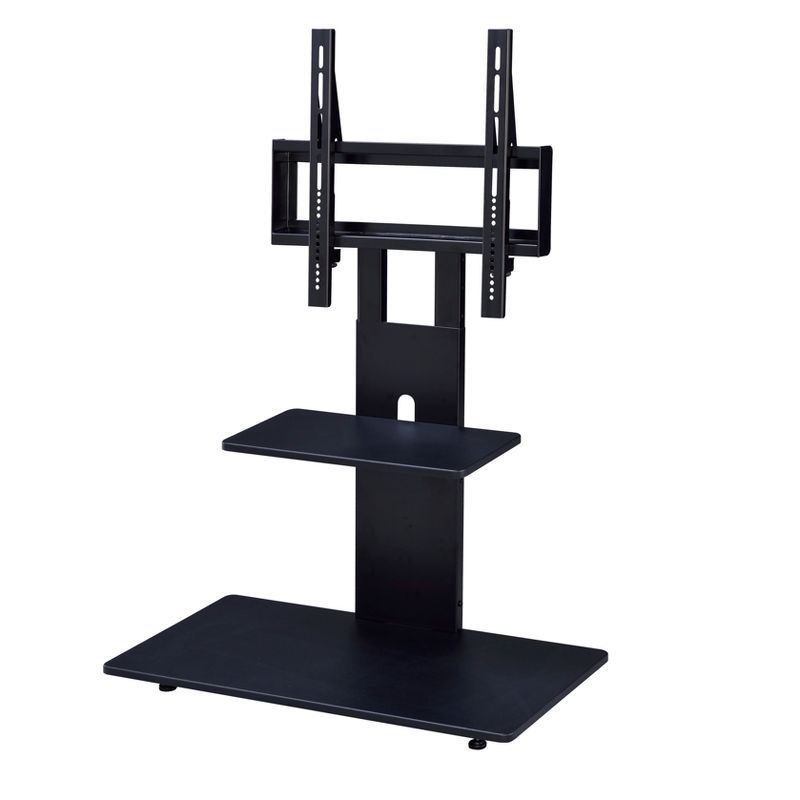 Black Steel TV Stand with Adjustable Mount for 75" TVs