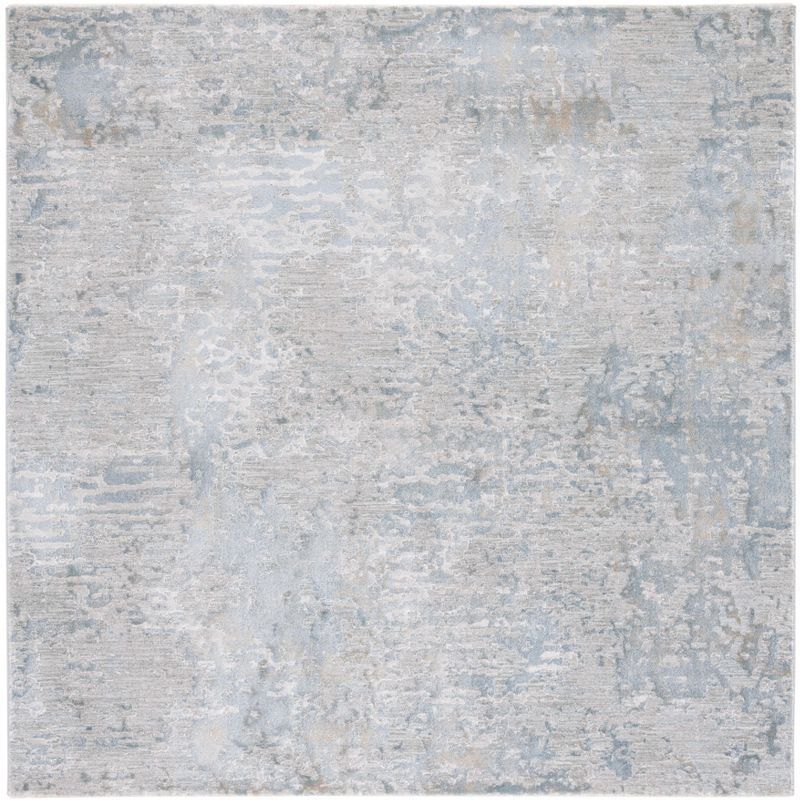 Valencia Light Gray Hand-Knotted Square Area Rug