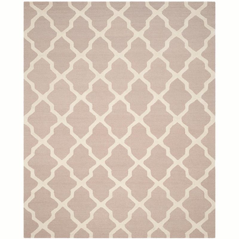 Beige and Ivory Hand-Tufted Wool 8' x 10' Area Rug