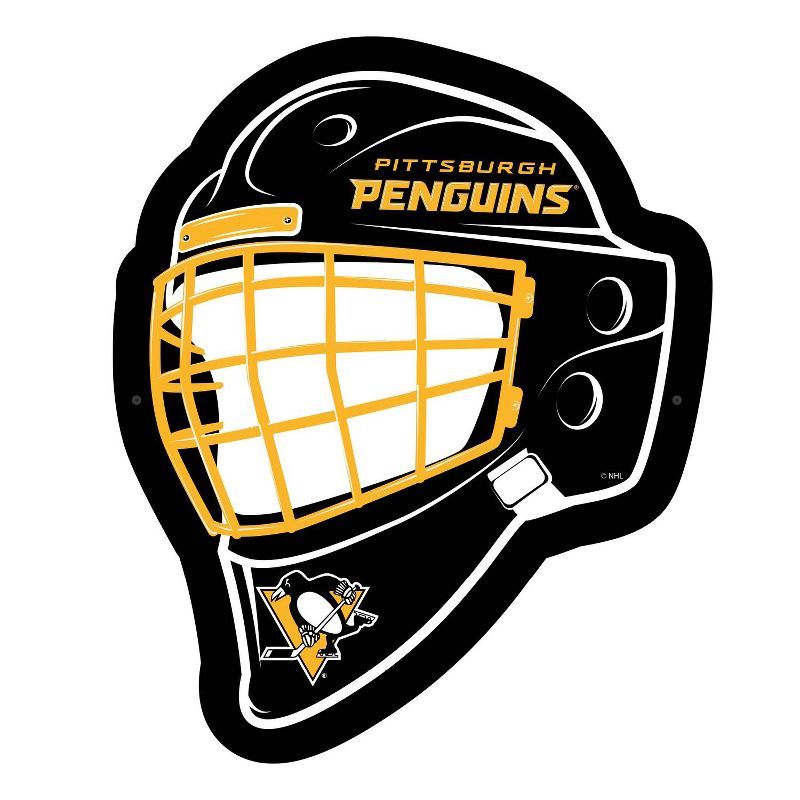 Pittsburgh Penguins Black and Gold LED Wall Helmet Decor
