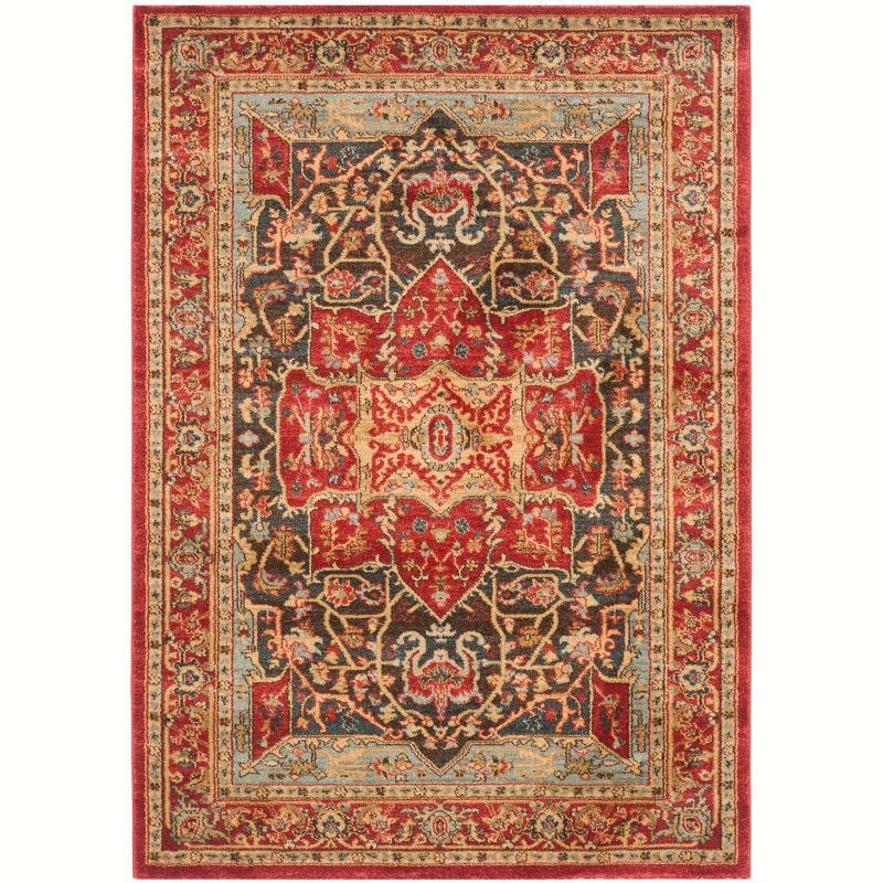 Elysian Red Synthetic 3' x 5' Hand-Knotted Easy-Care Rug