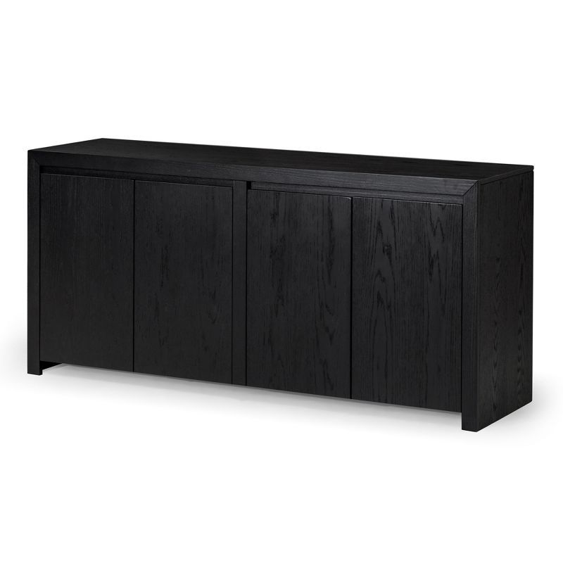 Iris Refined Black Solid Wood Sideboard with Double Doors