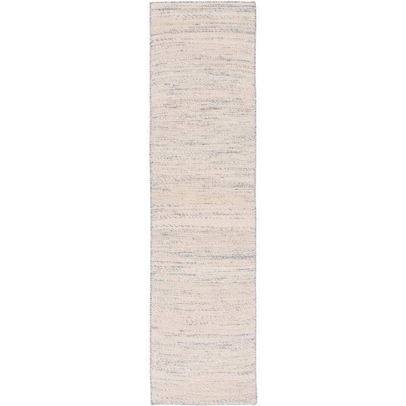 Hand-Knotted Artisan Gray 27" Wool Blend Non-Slip Runner Rug