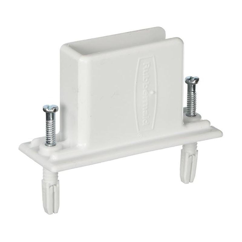 White Steel Fast Set Wall/End Bracket with Drive Pin