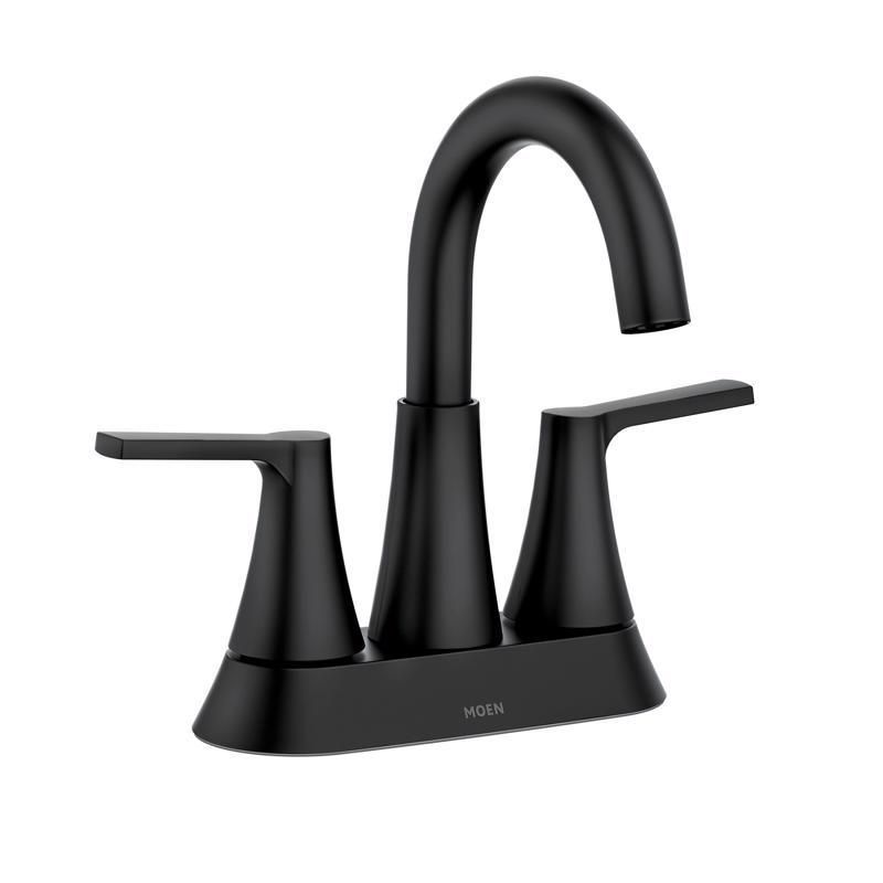 Matte Black Contemporary Two-Handle Bathroom Sink Faucet