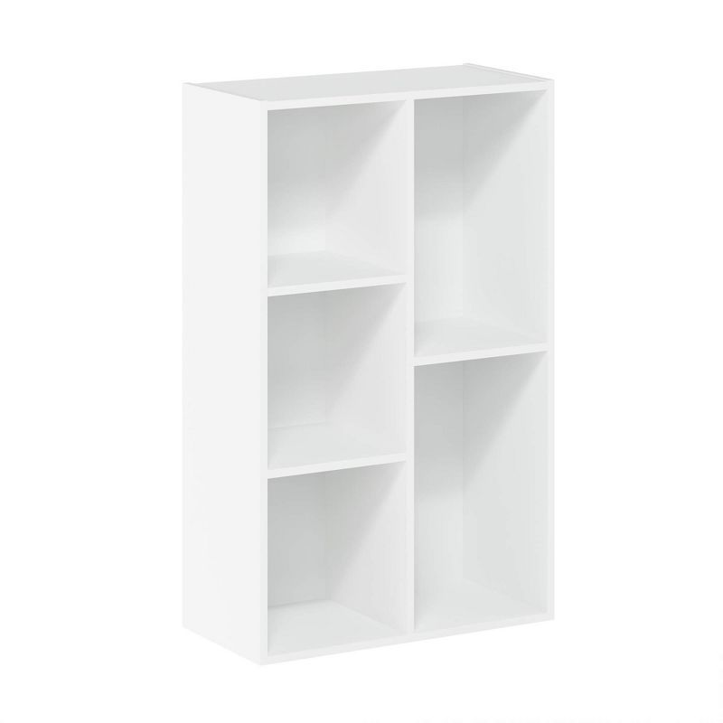 Sleek White Wood 5-Cube Organizer for Chic Storage