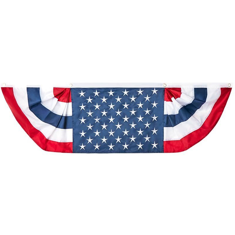 Patriotic Red White and Blue Nylon Bunting Flag