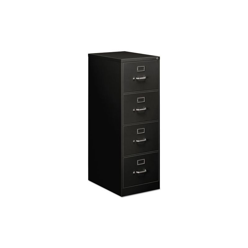 Black Steel 4-Drawer Lockable Vertical Filing Cabinet