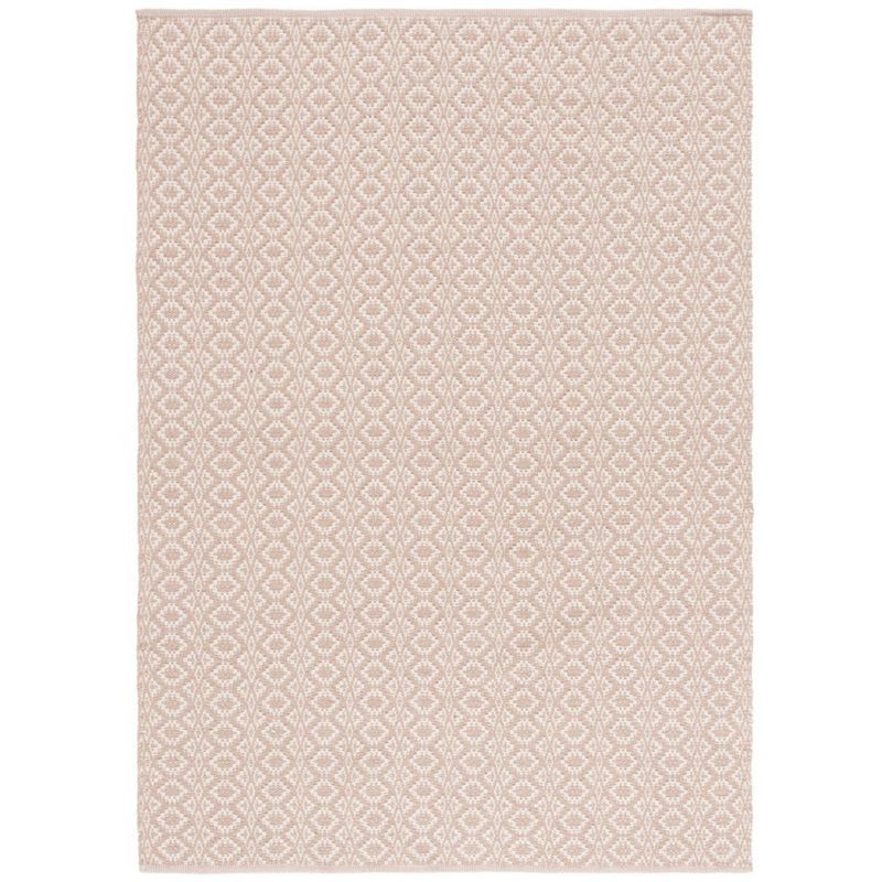 Ivory/Beige Hand-Woven Cotton Flatweave 6' x 9' Area Rug