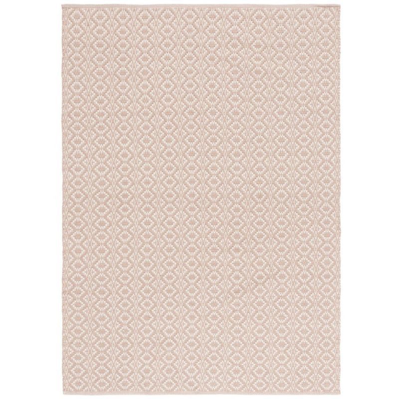 Ivory/Beige Hand-Woven Cotton Flatweave 6' x 9' Area Rug