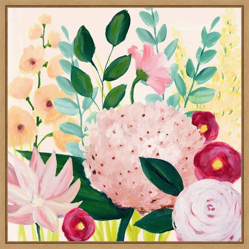 Grace Popp Floral Botanical Canvas Print with Wood Frame